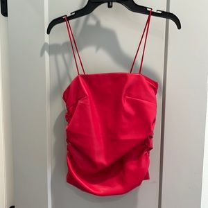 SUPERDOWN RED LEATHER TOP. NWT from revolve
